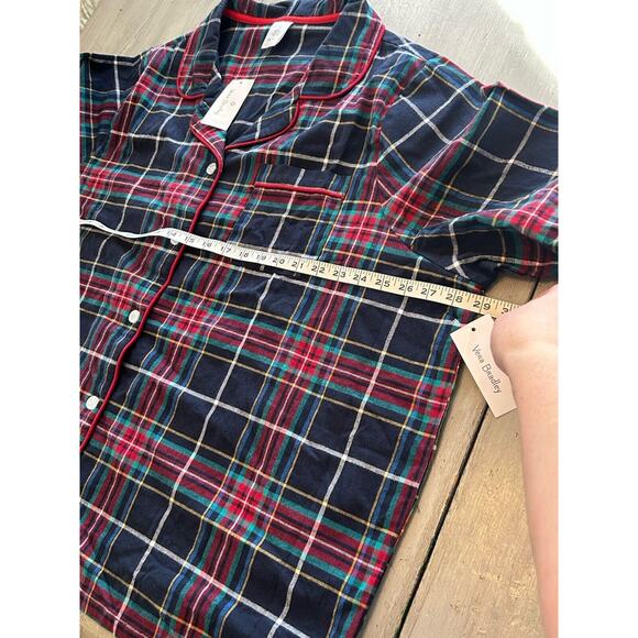 NWT Vera Bradley Blue Red Green Tartan Plaid Flannel Pajama Set 100% Cotton 3X - Picture 7 of 16